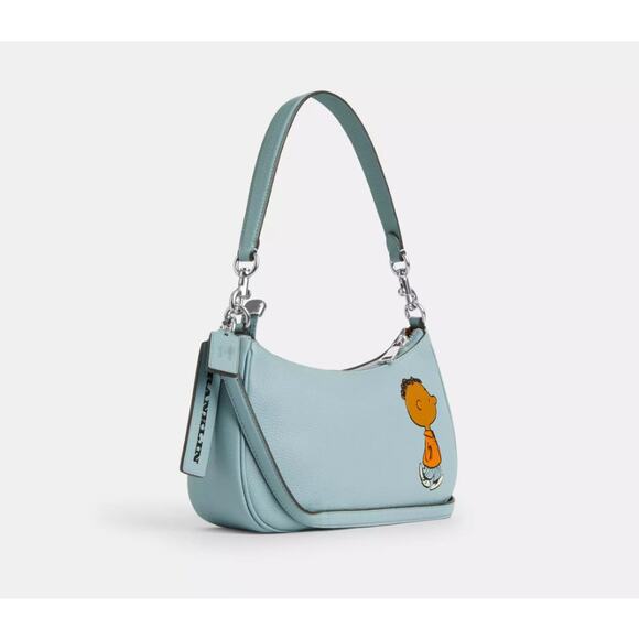 Last 1‼️Coach X Peanuts Teri Shoulder Bag With Franklin CBJ80 Authentic - Picture 8 of 11